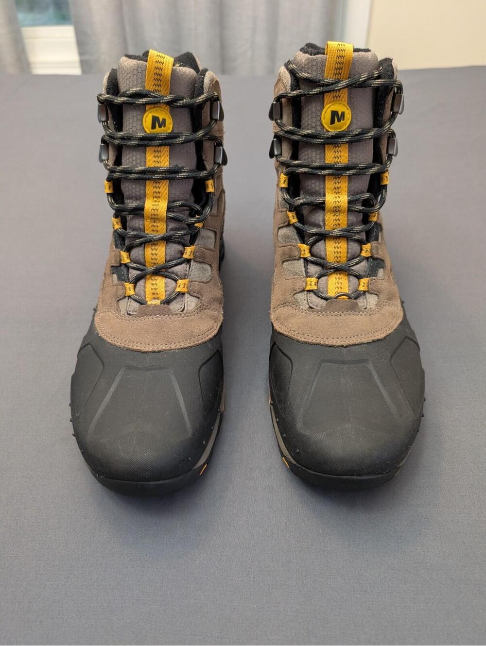 Merrell Stone Men's Mid Hiking Boots Thinsulate 200g Insulated Brown/Black 13 M